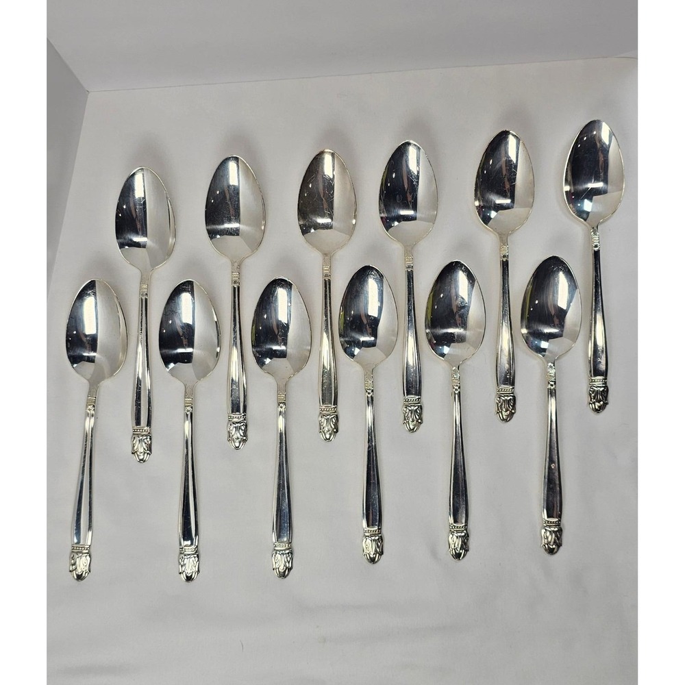 Holmes & Edwards Danish Princess IS Silverplate Tablespoons Set of 12 Vintage